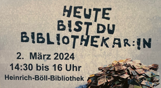 Einladung "Heute bist du Bibliothekar:in!"